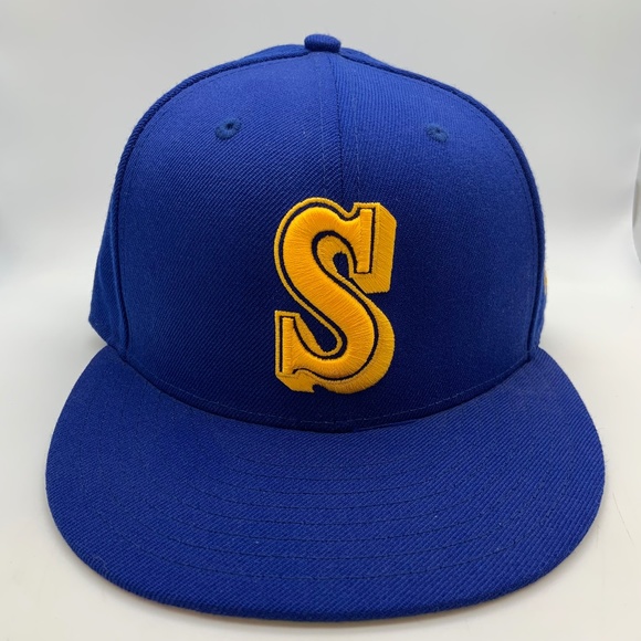 Vintage Seattle Mariners Hat New Era Cooperstown Collection 100% Wool Size 7 1/8 - Picture 2 of 11